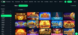 Current Extreme Spins game lobby showing casino category navigation
